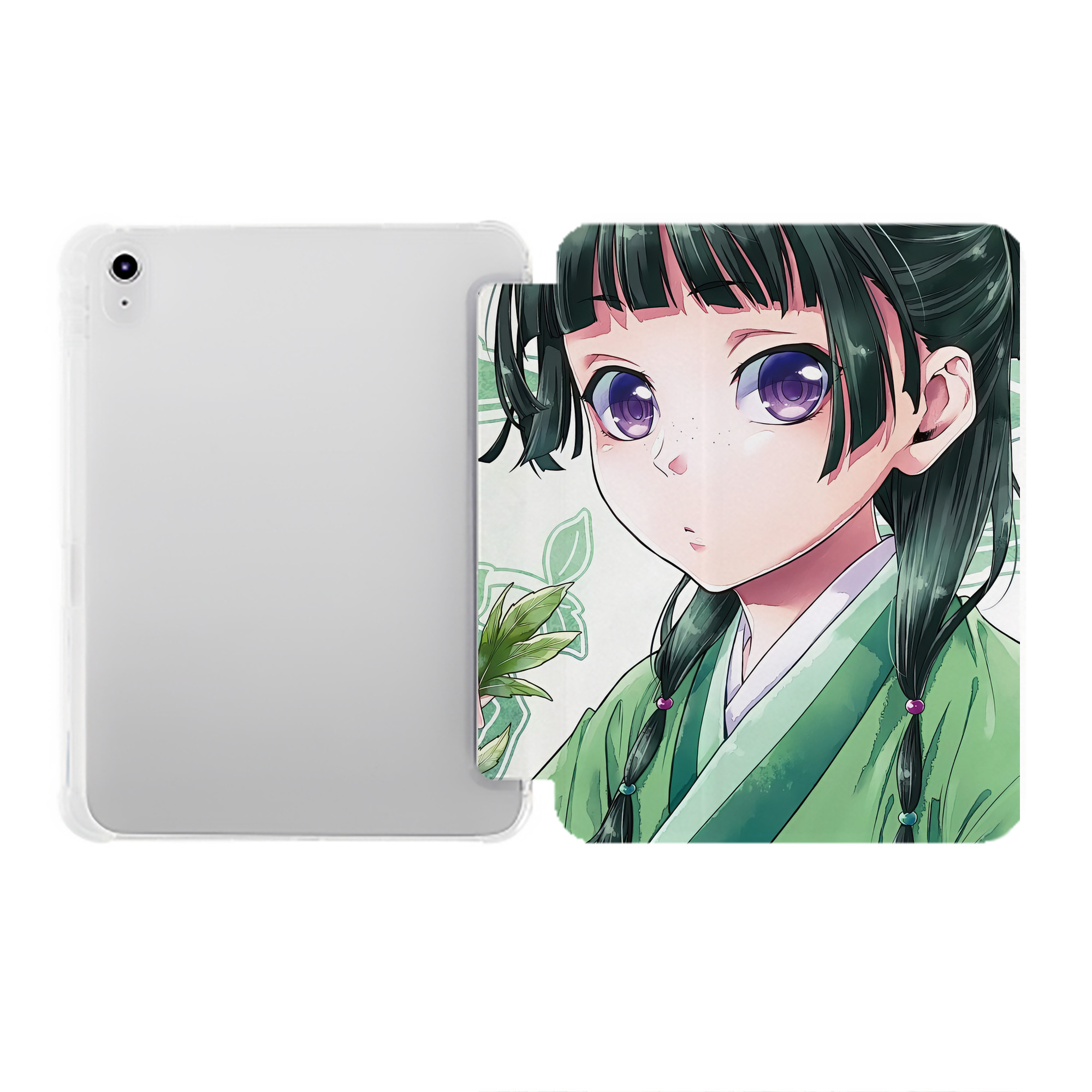 （画像用） 薬屋のひとりごと The Apothecary Diaries IPad ケース ペン収納付き 三つ折りスタンド PUレザー×シリコン 対応機種9.5/10.5/10.9インチ